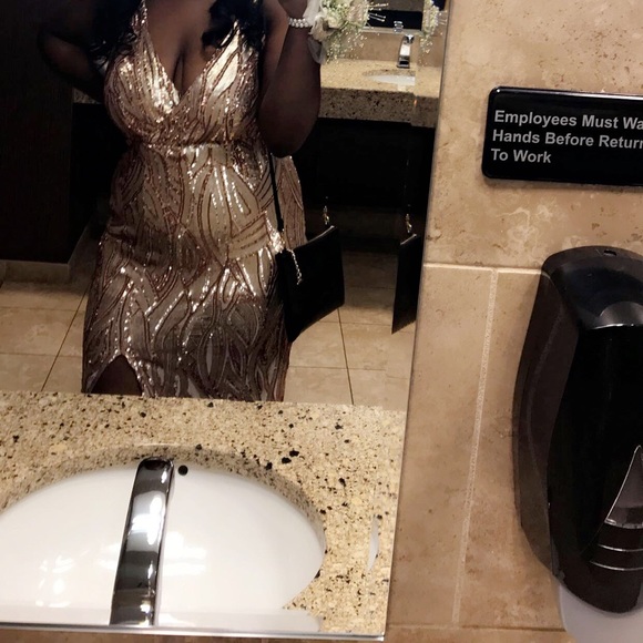 Rose Gold Prom Dress - Picture 4 of 8